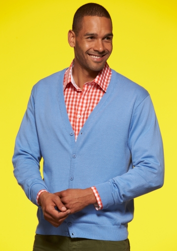 J&N Men's V-Neck Cardigan