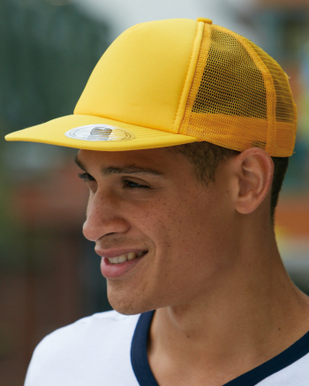 5 Panel Flat Peak Cap trucker baseballsapka